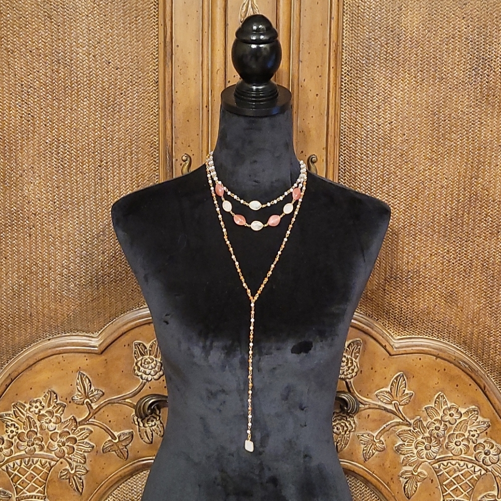 Three layer Rosary Necklace